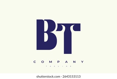 BT Abstract Geometric Logo Design. Modern and elegant logo design with simplistic typography elements, showcasing branding excellence.