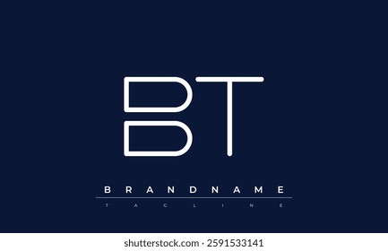 BT Abstract letter logo. This logo icon incorporate with abstract shape in the creative way