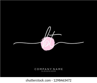 BT B T Initial handwriting logo template