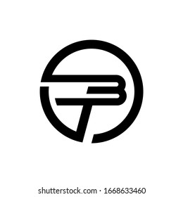 Vector de diseño del logotipo de la letra BT B