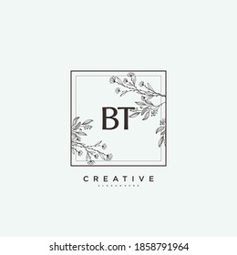 BT Beauty vector initial logo art, handwriting logo of initial signature, wedding, fashion, jewerly, boutique, floral and botanical with creative template for any company or business.