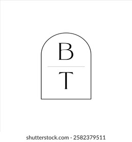 BT Classic Monogram.Modern Creative TB Logo Design. icon initial Based Monogram and Letters in Luxury vector.Print.