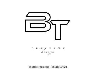 BT Creative Monogram Logo Design-Stock Creative Branding Design Concept