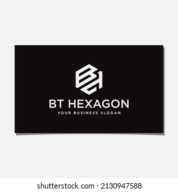 BT HEXAGON LOGO DESIGN VECTOR