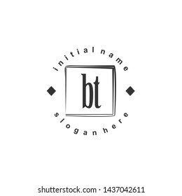 BT Initial beauty monogram logo vector