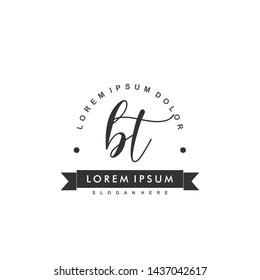 BT Initial beauty monogram logo vector