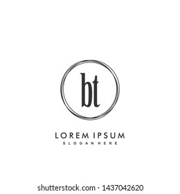 BT Initial beauty monogram logo vector