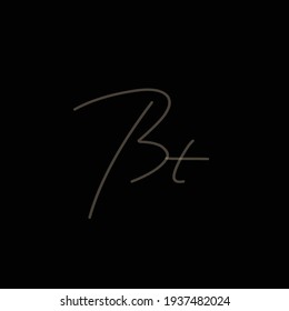 Bt initial handwriting 
Bt handwritten logo for identity