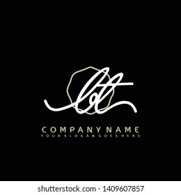BT Initial handwriting logo concept