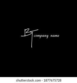 Logo inicial aislado de BT para identidad