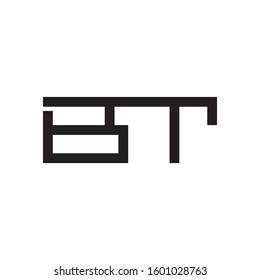 BT initial letter logo template vector icon design