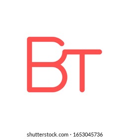 BT initial letter logo template vector icon design