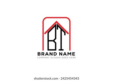 BT letter creative real estate vector logo design . BT creative initials letter logo concept.