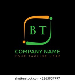 BT letter logo creative design. BT unique design.
