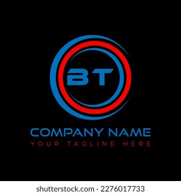 BT letter logo creative design. BT unique design.
