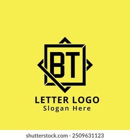 Logotipo de la carta BT Diseño Creativo. VECTOR de concepto único del logotipo del monograma de BT. Logotipo de letra de iniciales abstractas planas modernas creativas de BT.