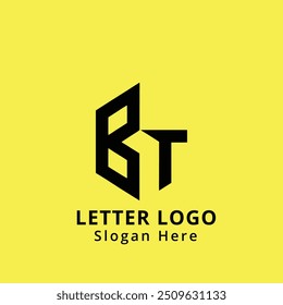 Logotipo de la carta BT Diseño Creativo. VECTOR de concepto único del logotipo del monograma de BT. Logotipo de letra de iniciales abstractas planas modernas creativas de BT.