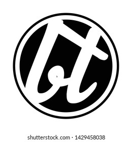 BT Letter Logo Design. B T letter logo icon Vector Illustration - Vector