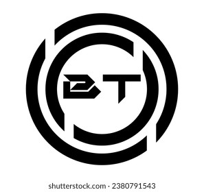 BT letter logo design on Black background. Initial Monogram Letter BT Logo Design Vector Template.	
