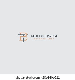 BT Letter Logo Design. TB BT letter logo Vector Illustration - Vector logotype Simple Elegant TB or BT abstract vector logo monogram template
