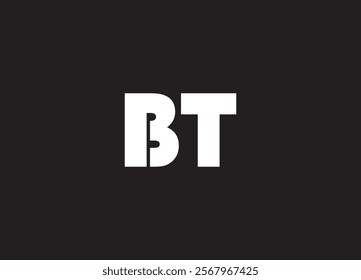 BT letter logo and initial logo design