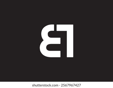 BT letter logo and initial logo design