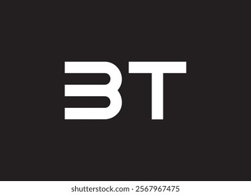 BT letter logo and initial logo design