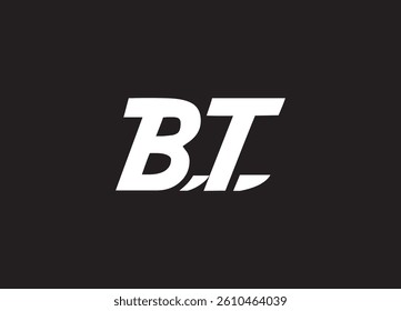BT letter logo and initial logo design