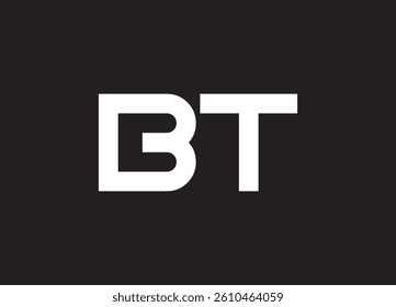 BT letter logo and initial logo design