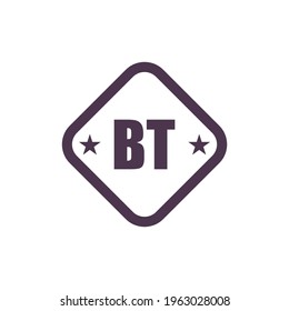 BT Letter Logo Vector Illustration. Logo Initial Design Concept.
