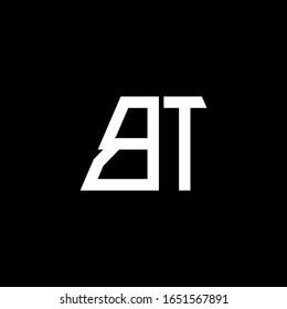 BT logo abstract monogram isolated on black background