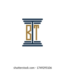 bt logo design vector icon 