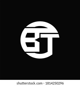 Bt Logo Monogram Rounded Line Swipe Stock Vector (Royalty Free ...