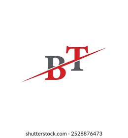 BT Minimalist Logo with Dynamic Diagonal Line