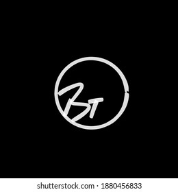 BT Signature initial logo template vector