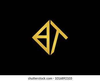 BT square shape Gold color logo