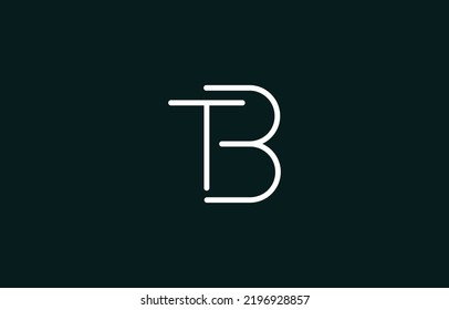 BT or TB Abstract initial monogram letter alphabet logo