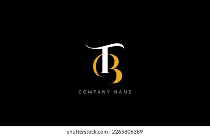 Monograma de BT, TB, letras abstractas