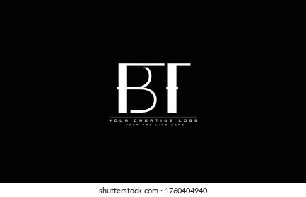 BT TB abstract vector logo monogram template