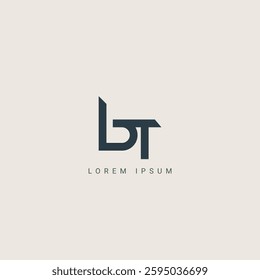 BT, TB Alphabet Letters Logo Monogram