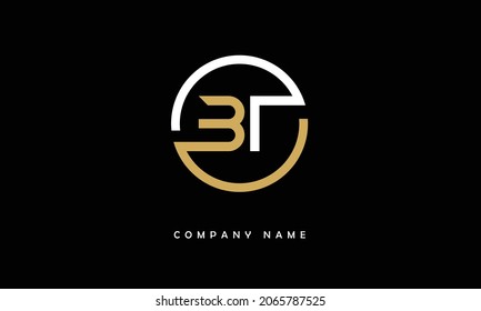 Monograma con el logotipo de las letras de los alfabetos BT