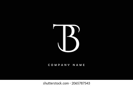 Monograma con el logotipo de las letras de los alfabetos BT