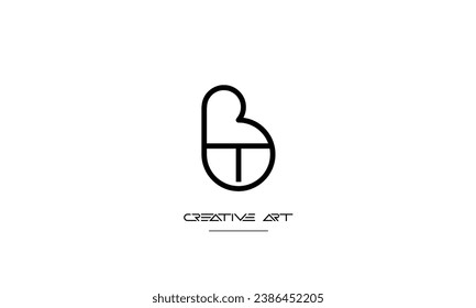 BT, TB, B, T abstract letters logo monogram