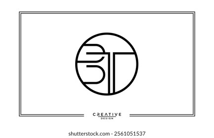 BT, TB, B, T, Abstract Letters Logo Monogram