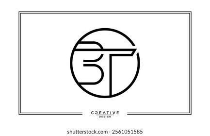 BT, TB, B, T, Abstract Letters Logo Monogram