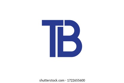 Initial-Logo-Design für BT- oder TB-Buchstaben, Vektorvorlage