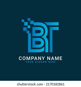 Bt; tb, Letter logo, Technology, abstract Letter logo.