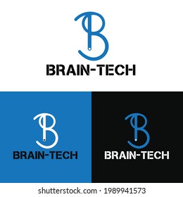 Logotipo de texto BT - Diseño del logotipo Brain Tech