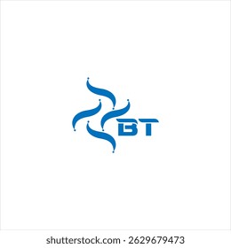 BT Logotipo minimalista geométrico abstracto plano moderno único. Diseño del logotipo de la letra de Vector de las iniciales de BT. 
