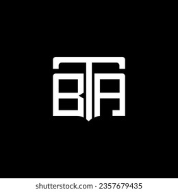 Diseño de logotipo de monograma abstracto BTA. Monograma BTA, minimalista, triángulo, hexágono, diseño único de logotipo abstracto plano moderno

